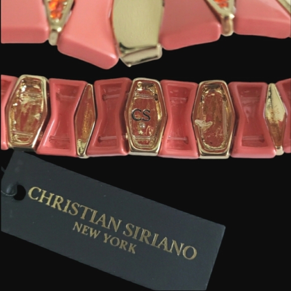 🎄CHRISTIAN SIRIANO Salmon Crystal Bracelet - Picture 5 of 5